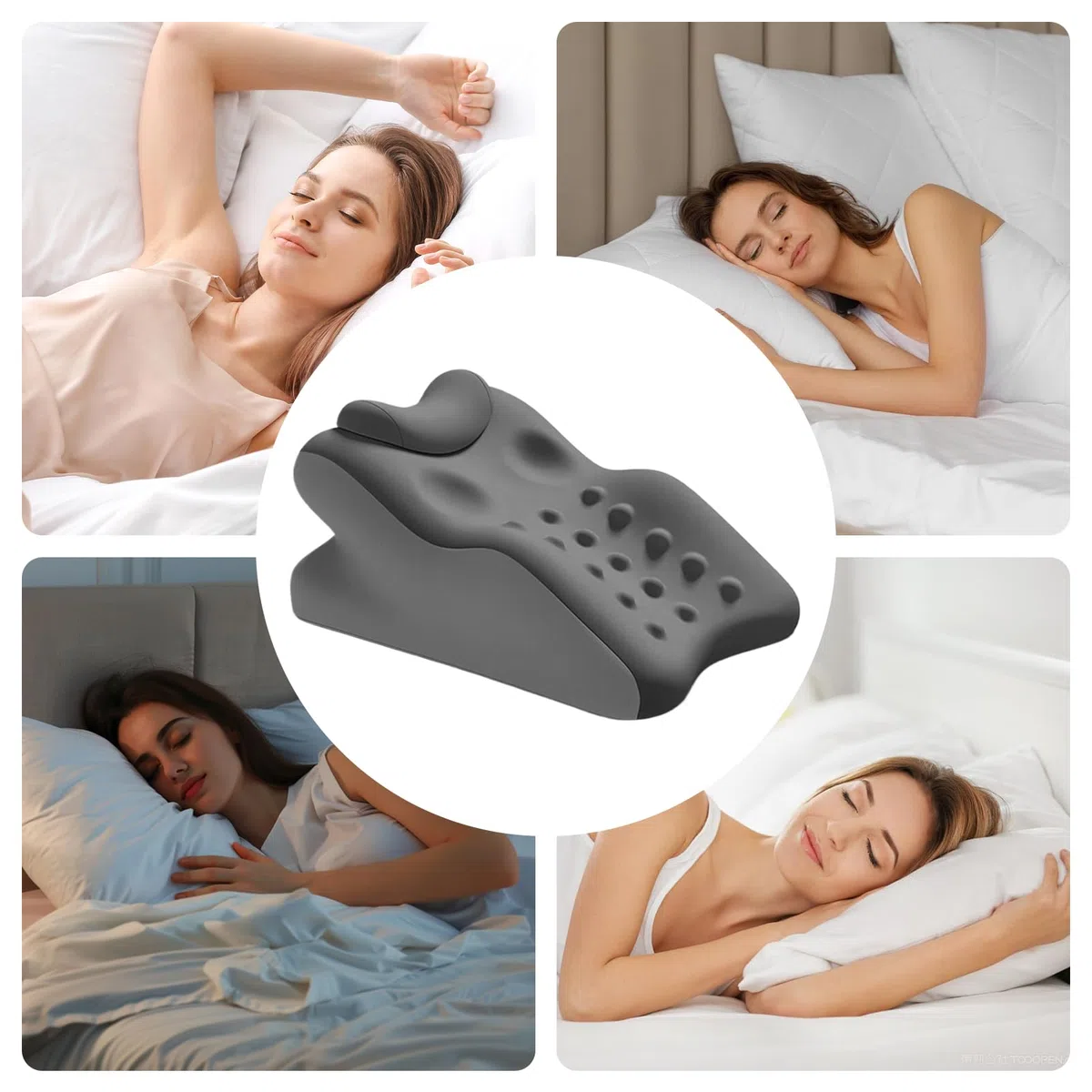 Almohada Cuña Cama Cojín De Espuma Viscoelástica, Soporte De Cuello Y | Almohada Cuña Ergonómica para Dormir Adultos Ayuda Para Dormir, Reflujo Ácido, Ronquidos