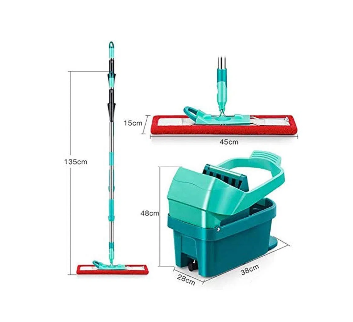 Trapeador de Microfibra para Pisos de Madera Dura, Mango de Acero Inoxidable, Almohadillas de paños de trapeadores Planos Reutilizables Lavables, para Limpieza de Pisos húmedos o Secos Vision