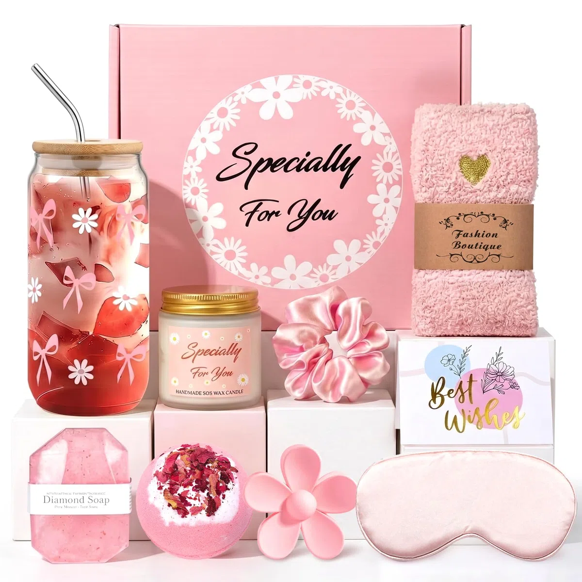 Regalo de Cumpleaños para Mujeres y Regalos de Cuidado Personal para sus Mejores Amigas Esposa Niñas Hermana Novia Colegas Profesores Cestas de Baño de Relajación, Regalos para Mamá dia de la Madre