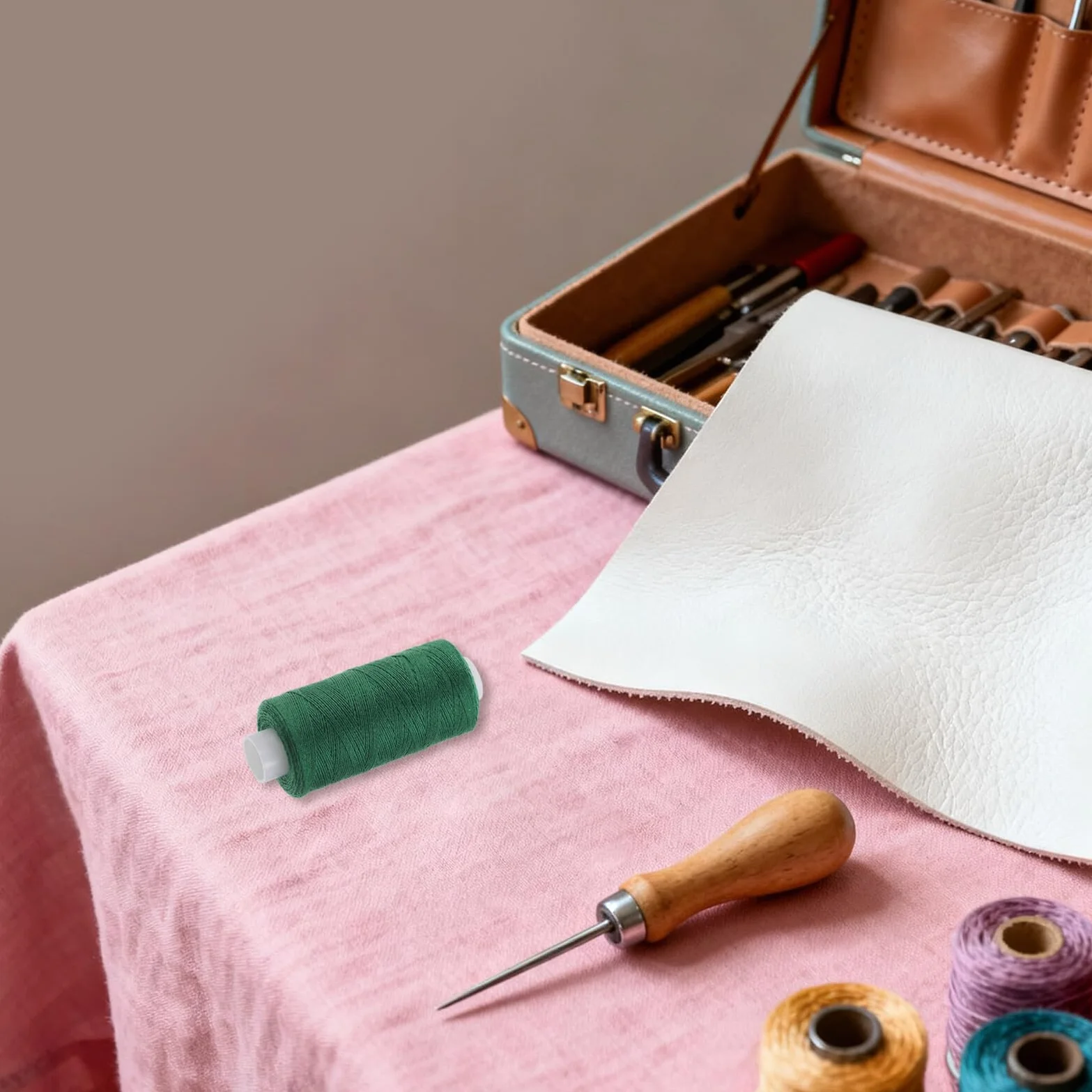 Juego de Bobinas de Hilo de Coser Poliéster 400 Yardas, 36 Colores Surtidos para Coser a Mano y Máquina, Kit de Hilos para Costura Artesanal y Bordado, Resistente y, Uso