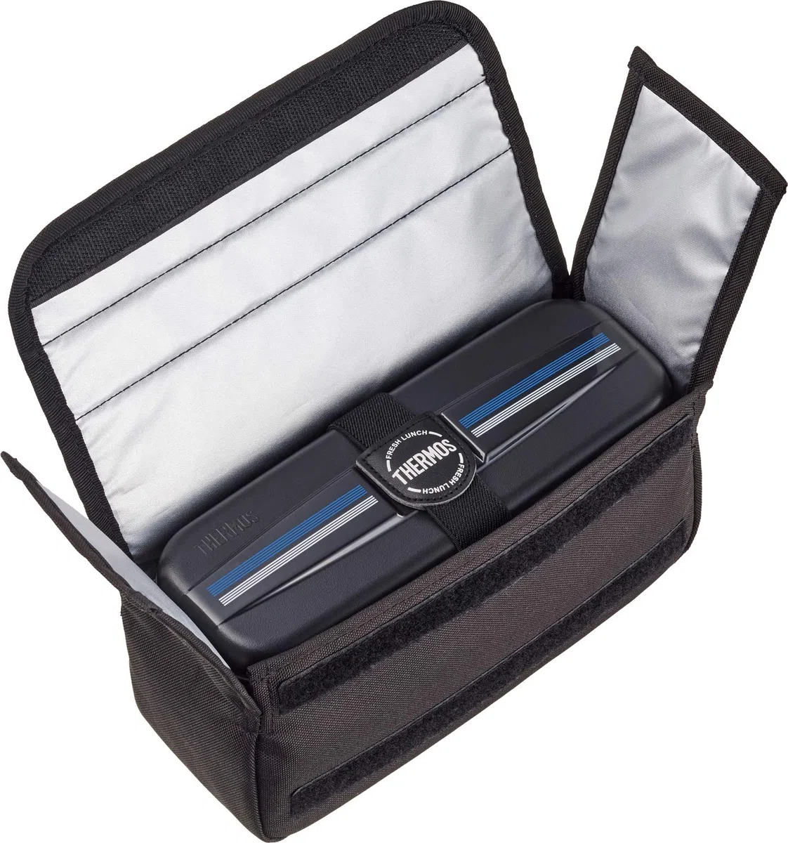 THERMOS DSD-1104W L-BK Fresh Lunch Box, 3,4 fl oz (1,100 ml), Line Black
