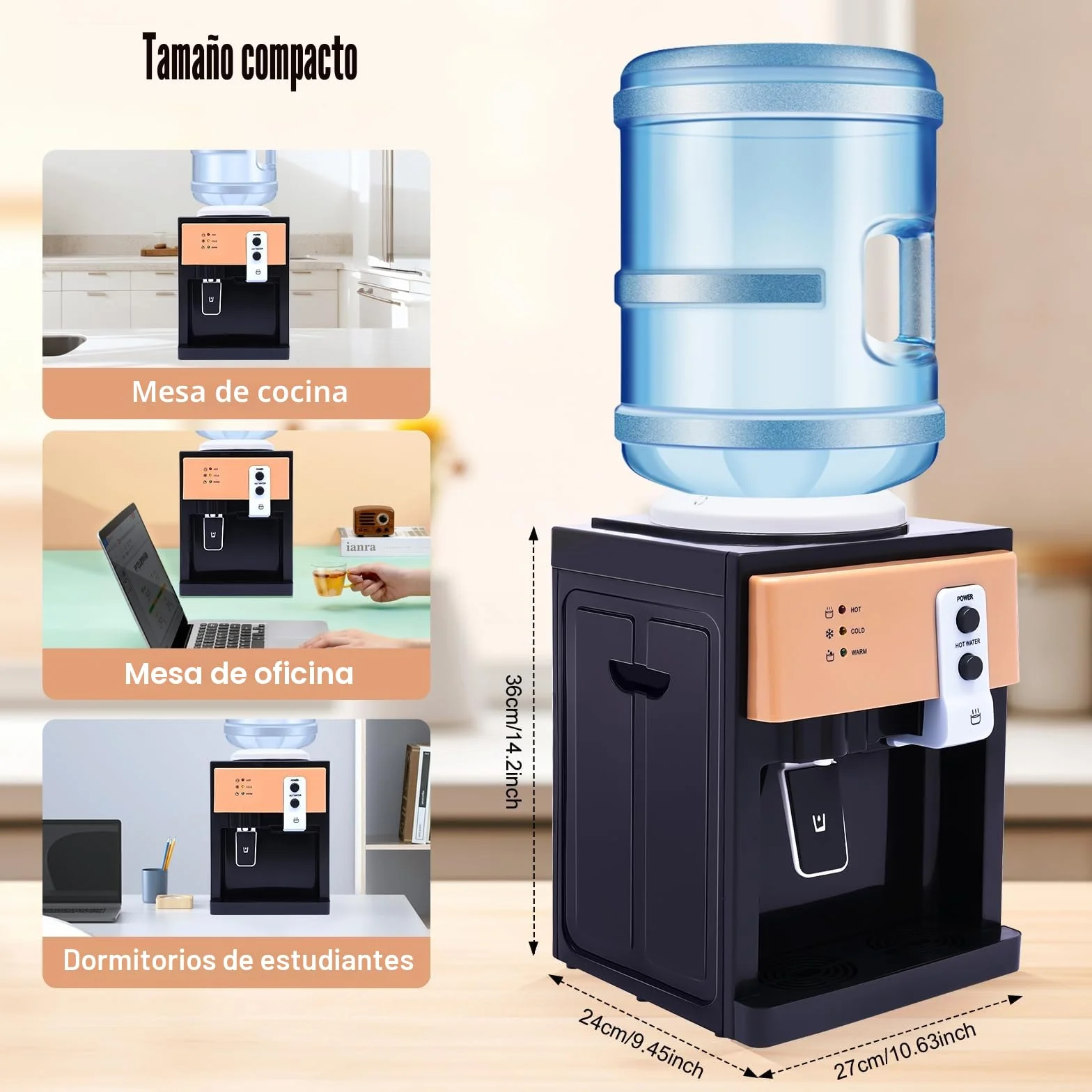 Dispensador de Agua con función de refrigeración y calefacción, dispensador de Agua Caliente dispensador de Agua fría para el hogar, Oficina, Restaurante, dispensador eléctrico de Agua Potable con