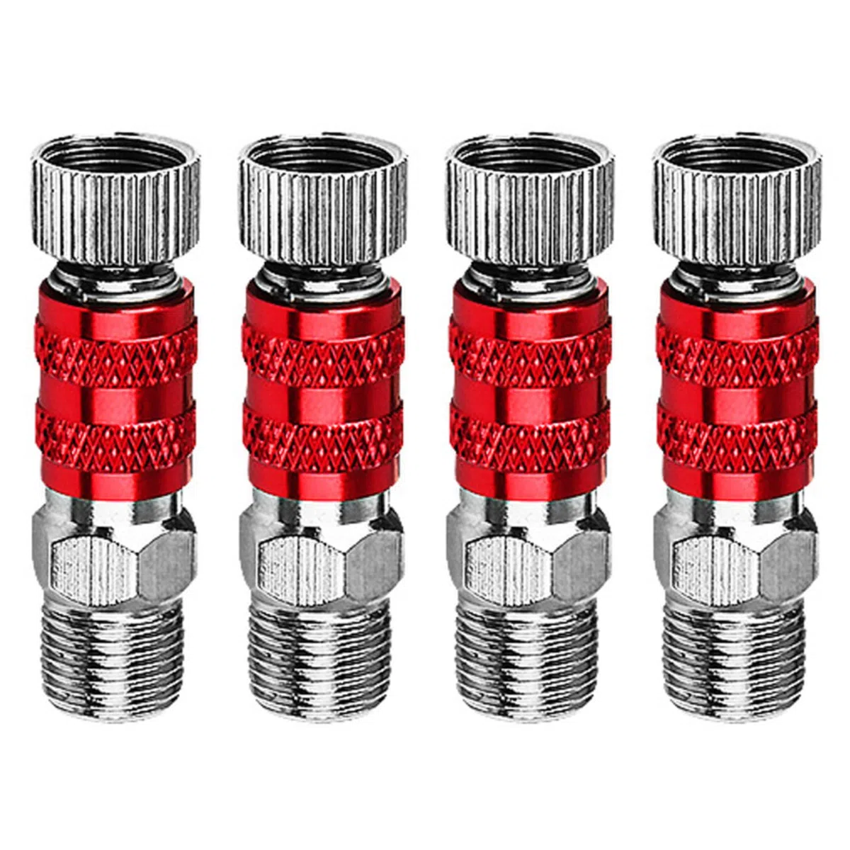 4 adaptadores de aerógrafo, adaptadores de acoplamiento de liberación rápida de aerógrafo de 1/8 pulgadas, adaptadores de montaje macho y conectores hembra, accesorios de aerógrafo para compresor de
