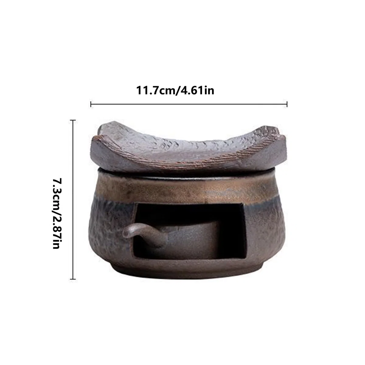 Quemador de aromático, Juego de difusor de Fragancia de cerámica, Calentador de 4.61 x 2.87 Pulgadas con Control de Calor, Soporte de aromaterapia de esmaltado, Pieza Decorativa con Estilo