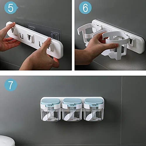 XYNSNDB GaRcan Caja de condimentos montada en la Pared, Tarro de condimentos para Sal de Cocina, Caja de Especias para el hogar, contenedor de Almacenamiento, tarros de condimentos para Especias,