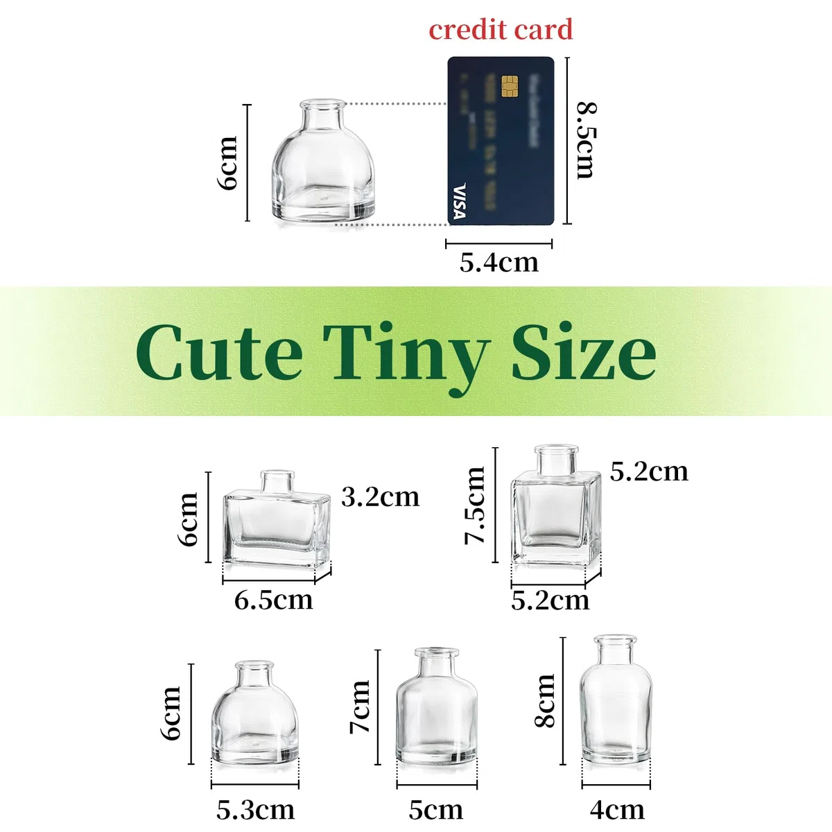 Hewory Jarrón de Cristal Decorativo Transparente - Set de 20 Piezas Mini Floreros para Centro de Mesa y Flores - Botella Pequeña