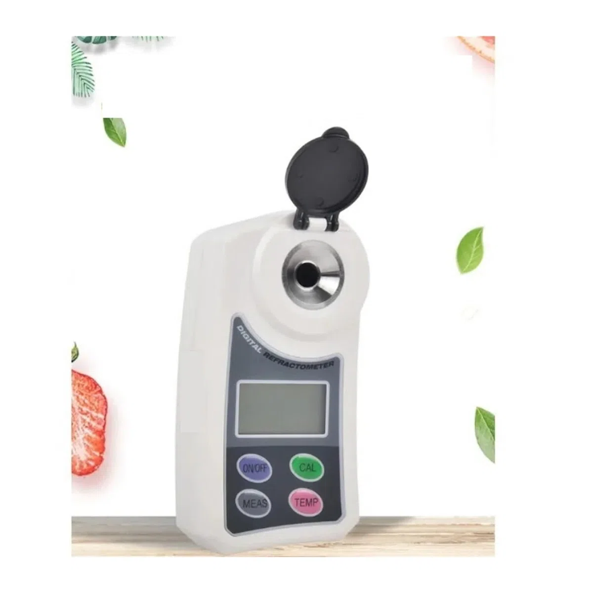 Refractómetro Digital for medir el Contenido de azúcar (0-55%) en Frutas, Alimentos y Cerveza, Equipo analizador