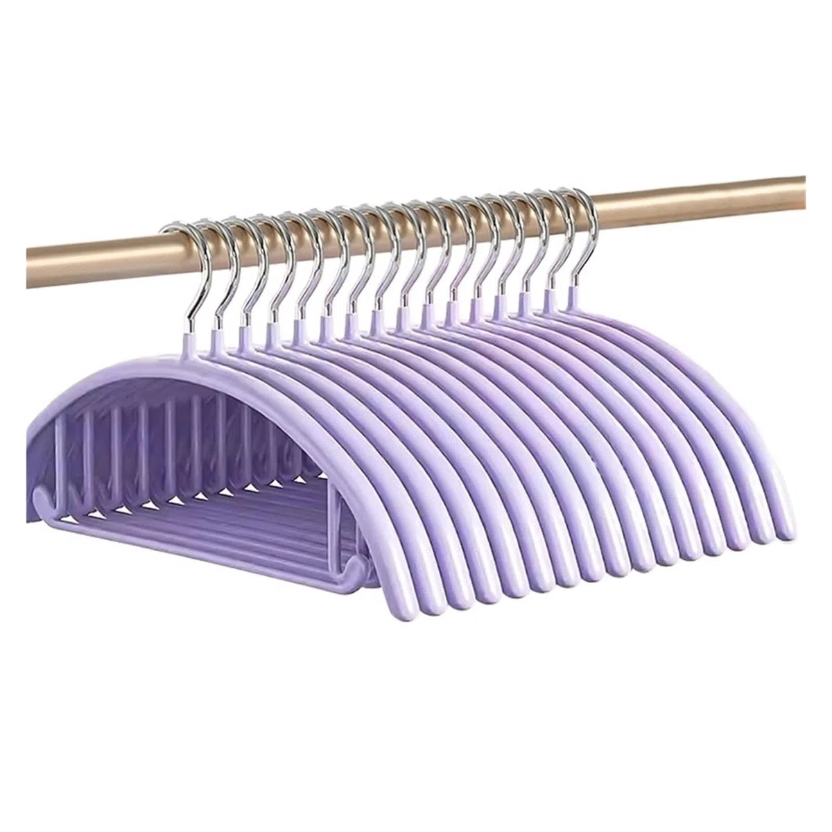 Perchas antideslizantes de acero inoxidable de alta calidad, diseño grueso sin costuras para almacenamiento de ropa de adultos, paquete de 20 en rosa, solución duradera y elegante para colgar