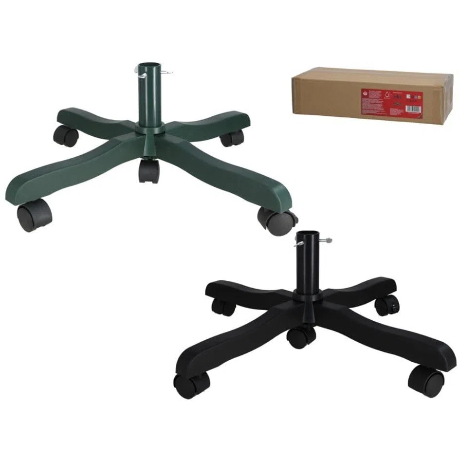 Gerimport Base para Árbol de Navidad con Ruedas 59x43,5x22,5 cm (2 Surtidos)