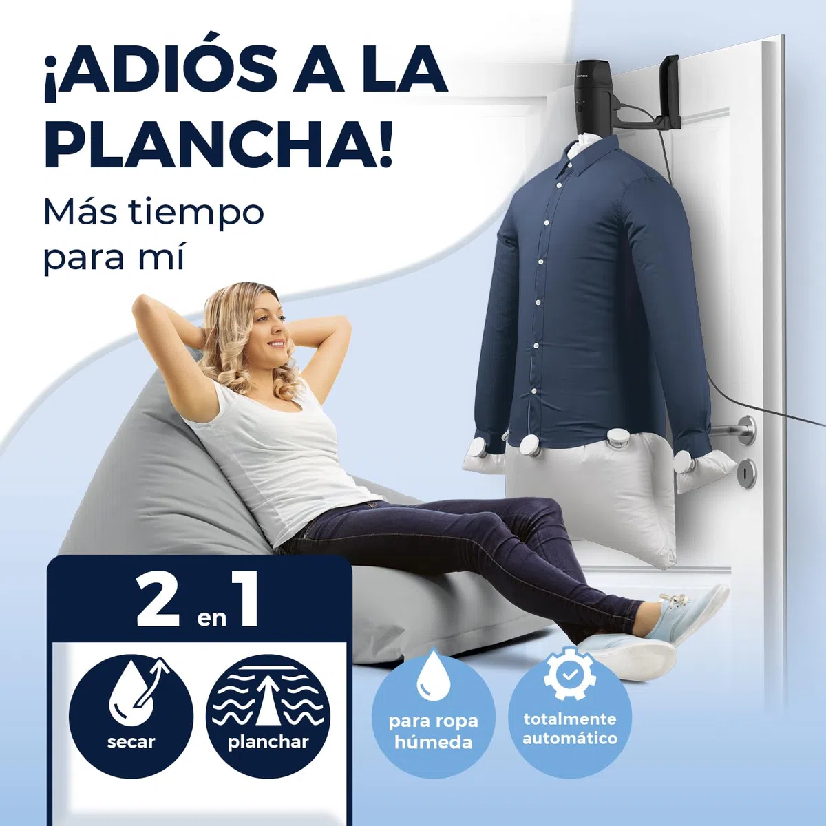 CLEANmaxx Planchado automático de camisas PRO | Sostituisce il ferro da stiro, l'asse da stiro e la vaporiera | Apparecchio per la stiratura di camicie, camicette e T-shirt | Innovativo ed efficiente