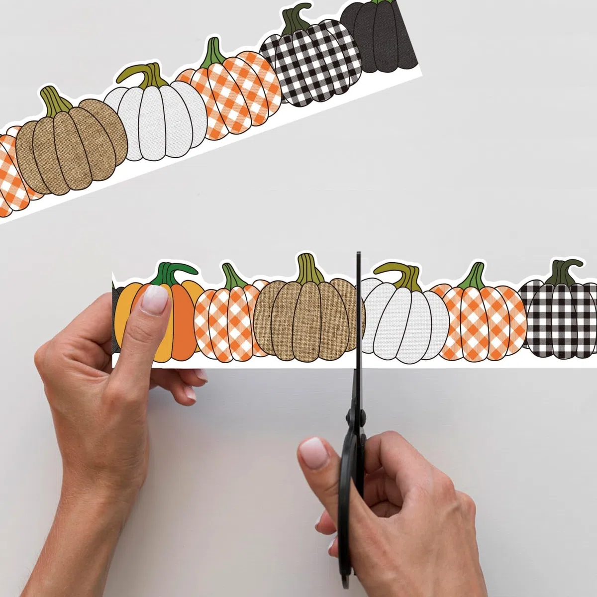 Fronteras de tablero de anuncios de calabaza, decoración de borde de anuncios de otoño, decoración de Halloween, tablero de anuncios, decoración de aula de otoño, decoración para Halloween, Acción de