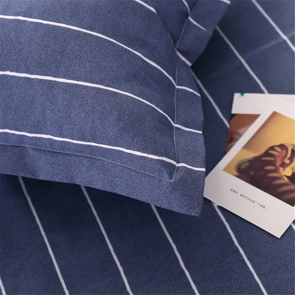 Juego de Funda de Edredón, 3 Piezas Funda Nórdica Microfibra Juego de Cama Cremallera Funda de Almohada (Cama 90-150x200cm, Azul Marino)