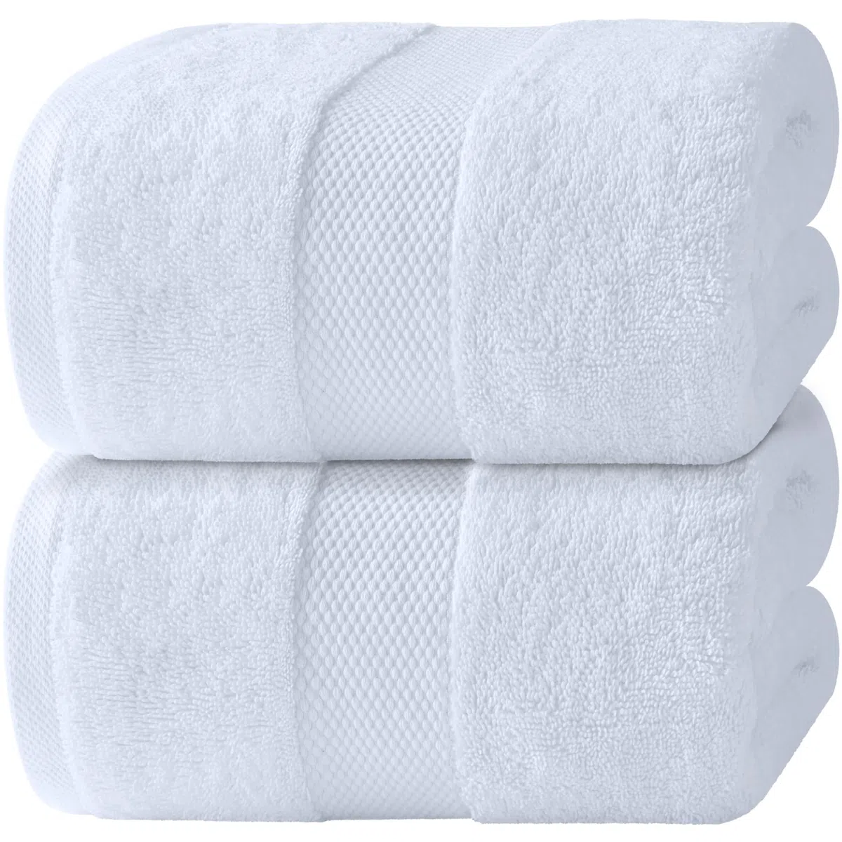 White Classic Toallas de baño de lujo para adultos, extragrandes, 35 x 70 pulgadas, algodón turco de 700 GSM, altamente absorbentes, colección de hotel, paquete de 2