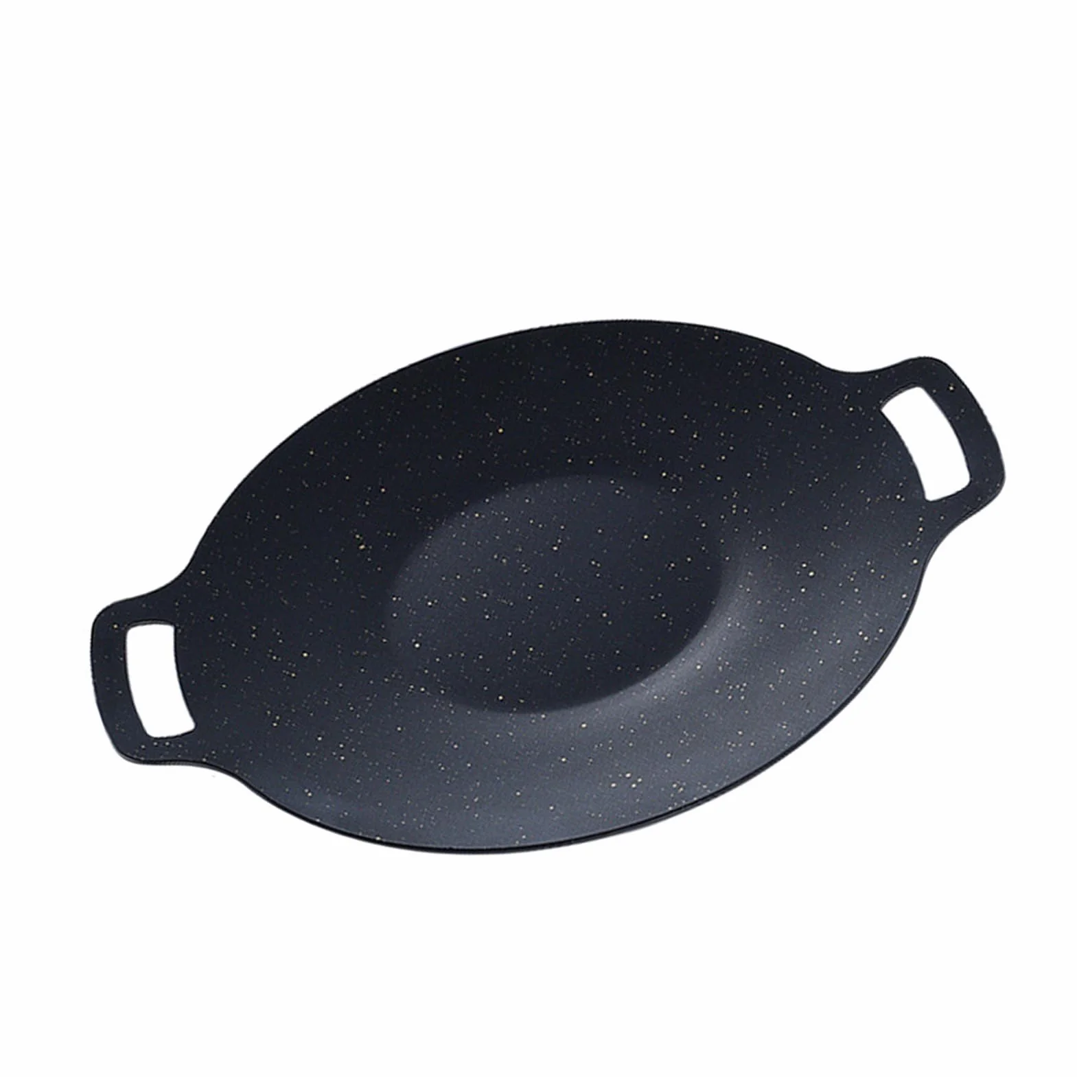 Sartén coreana para parrilla, piedra Maifan, placa de parrilla antietapas de alta temperatura (28 cm)