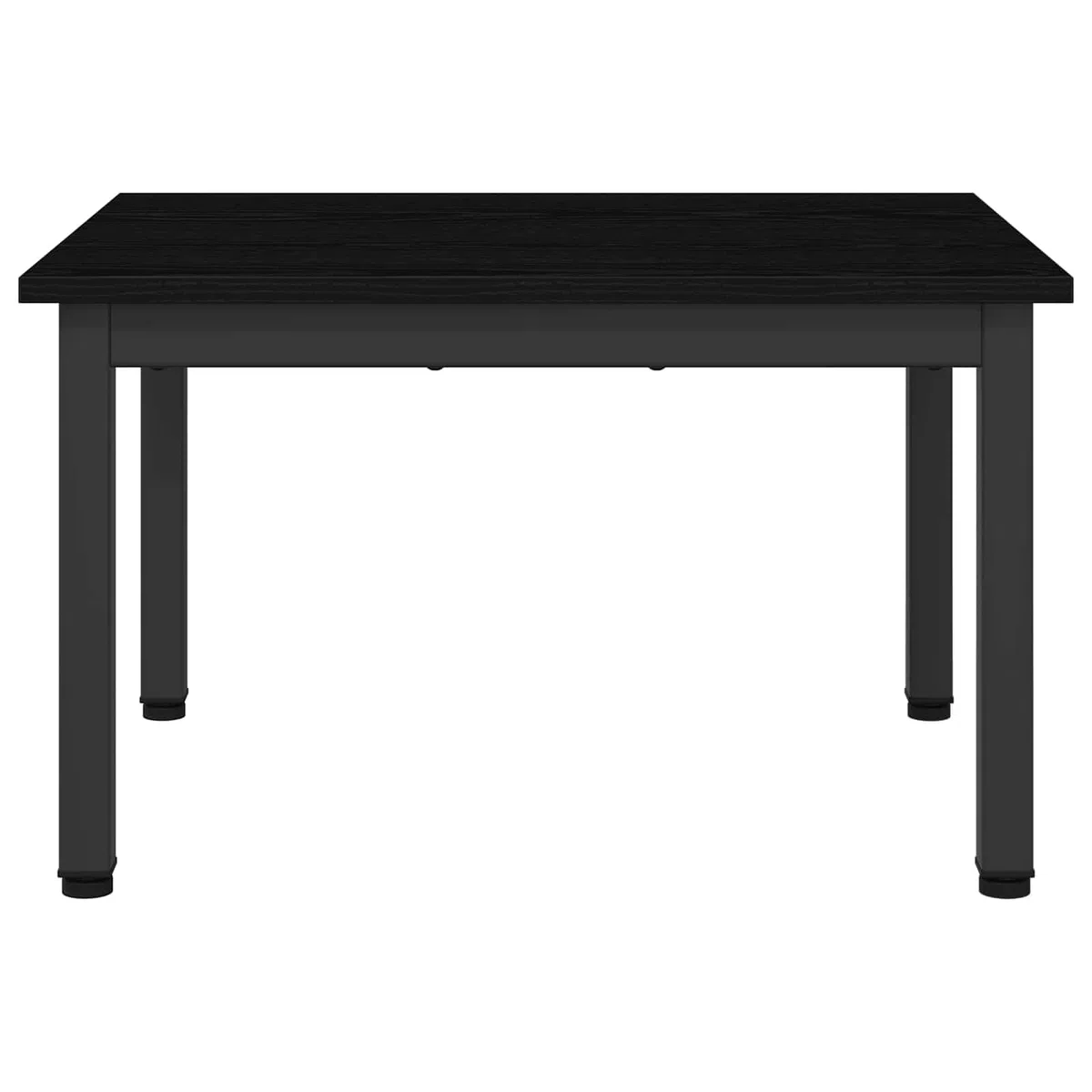 Mesa de centro con aspecto de roble negro, 60 x 50 x 36 cm, de material de madera con patas de metal, diseño moderno, resistente y duradera, para salón, dormitorio y pasillo