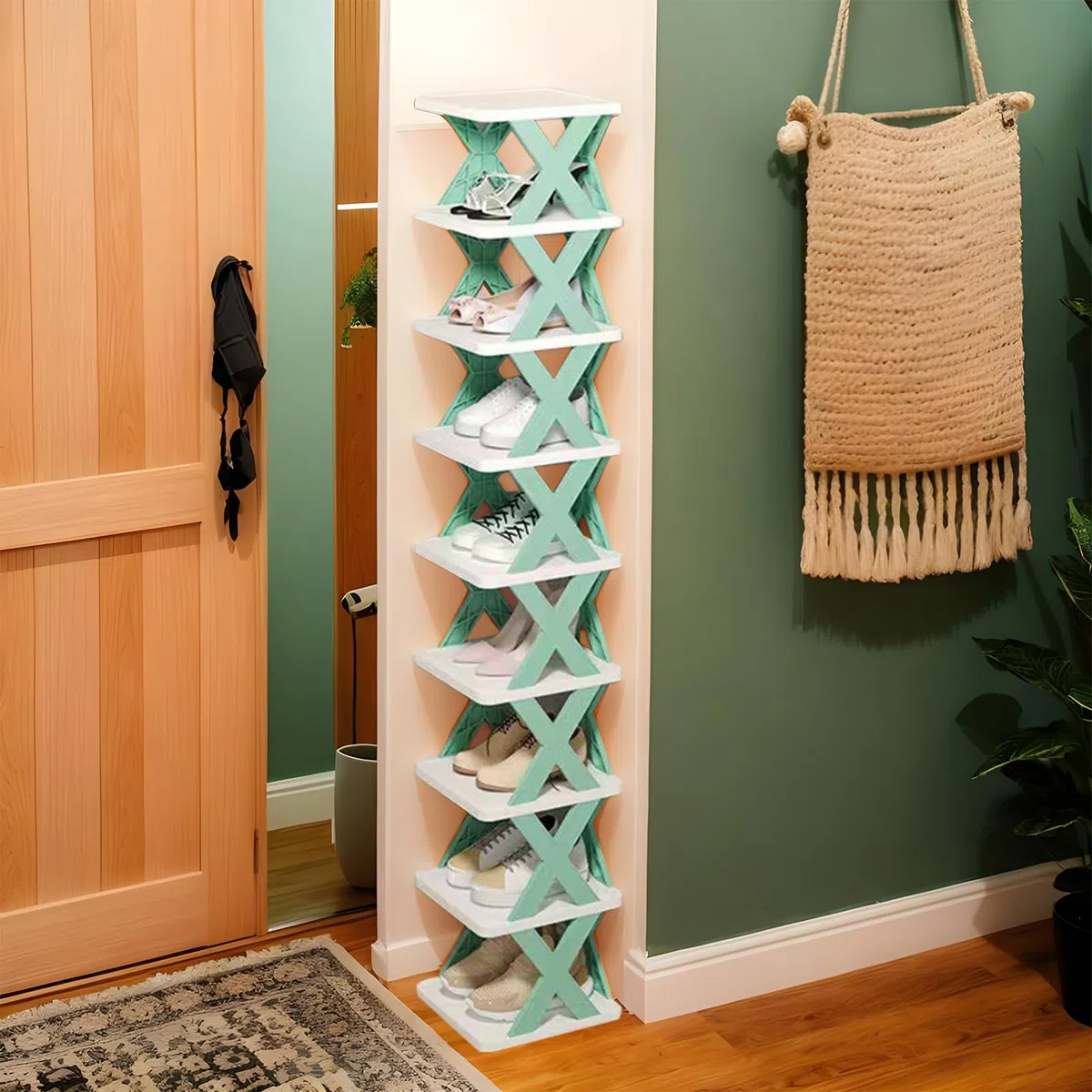 Zapatero Estrecho y Alto - Organizador Vertical Para Zapatos | Estante Organizador Multifuncional Vertical de Calzado para Armario Baño y Esquina