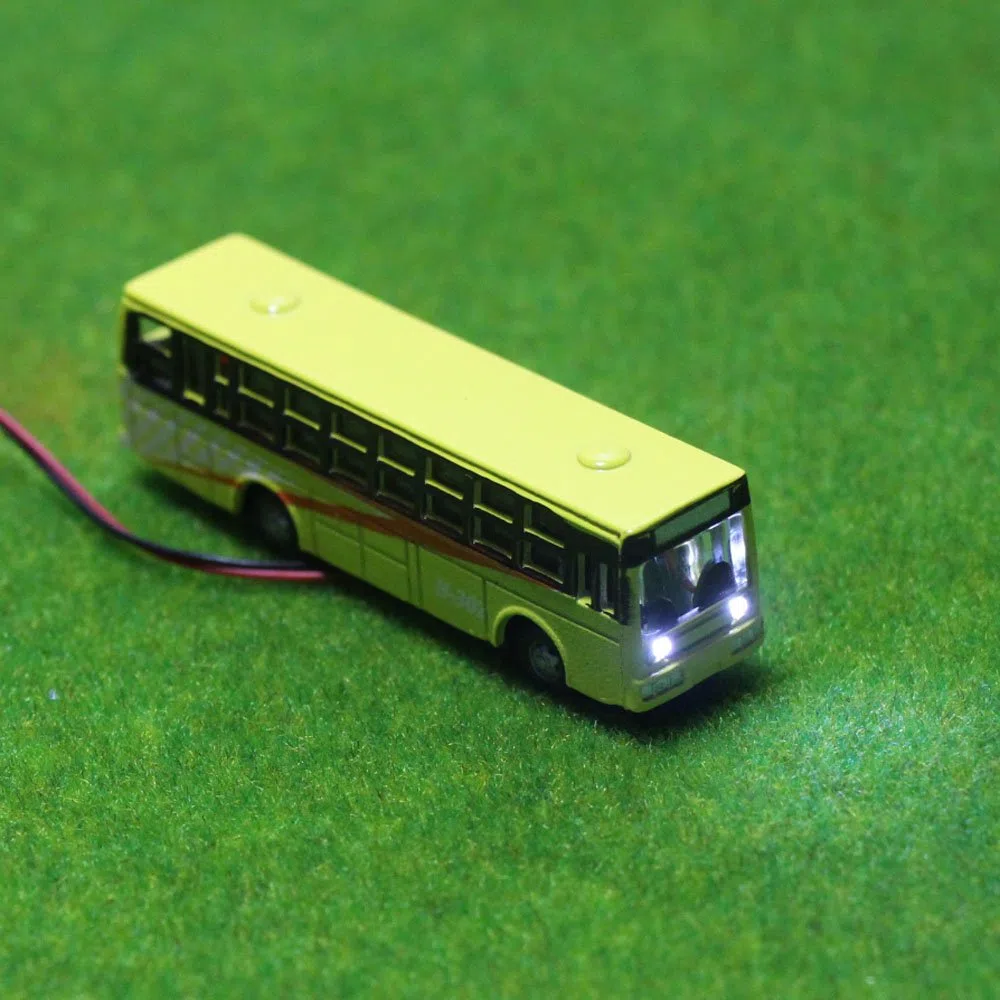 Evemodel 4piezas 1: 150 Coches en Miniatura iluminados Escala N Autobuses con Luces LED de 12V