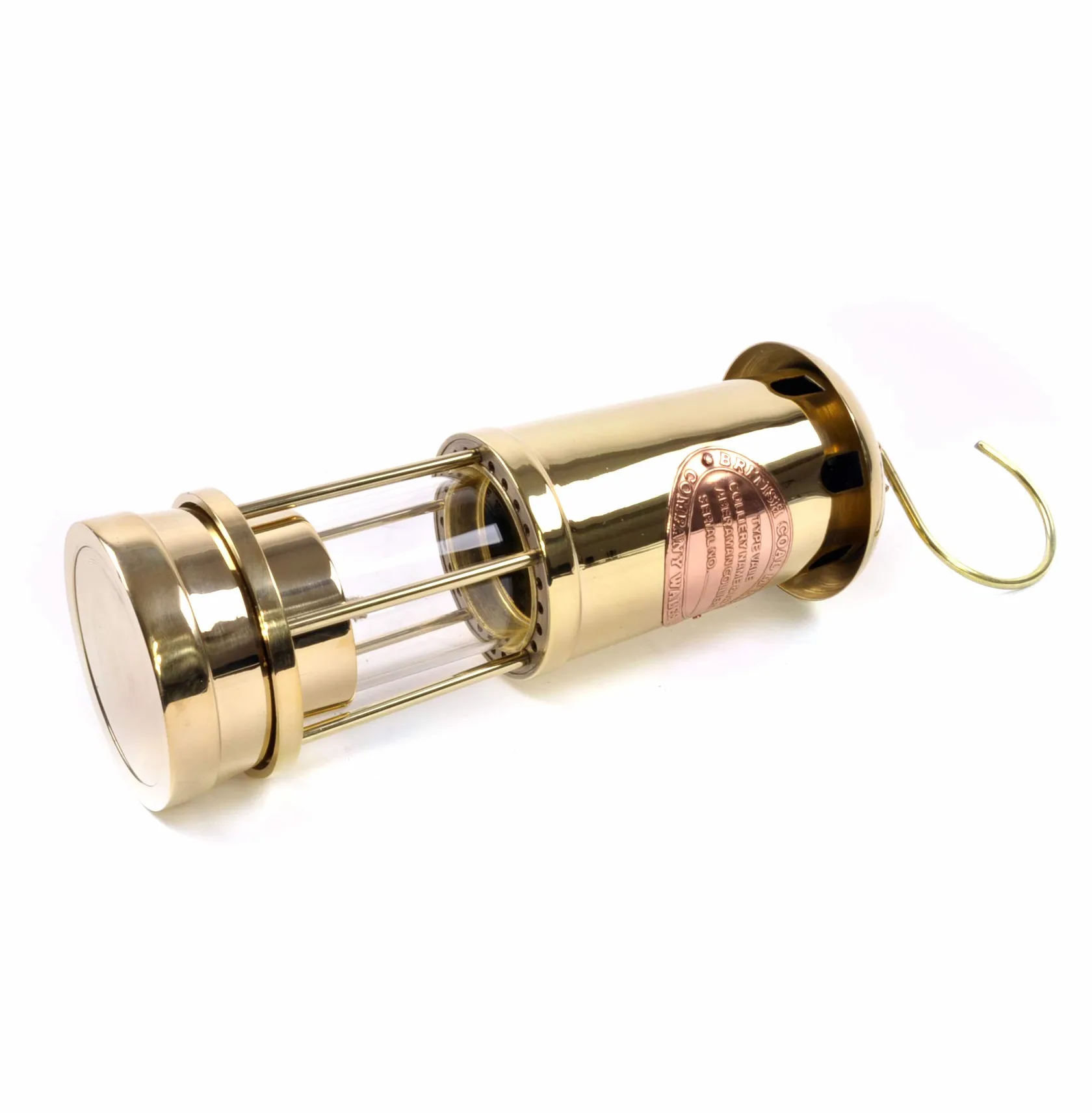 Lámpara Miners de Nauticalia, 24 cm, Dorado, Latón, Sin Acabado