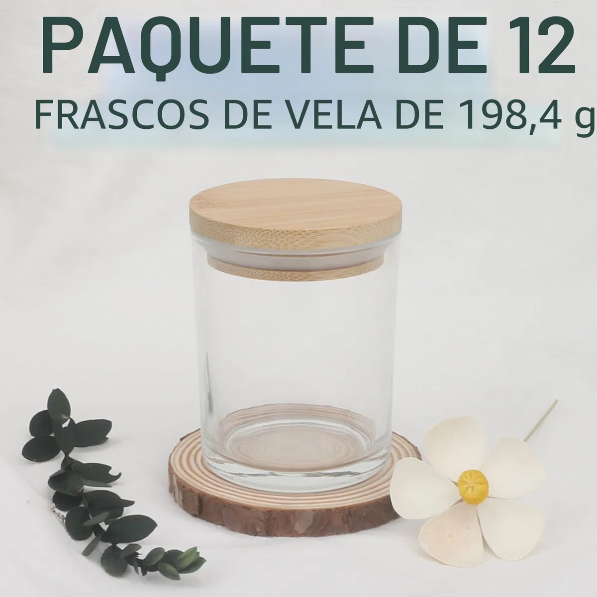 MILIVIXAY - Juego de 12 tarros de vidrio transparentes vacíos de 200 ml con tapas para la fabricación de velas, especias, recipientes de polvo