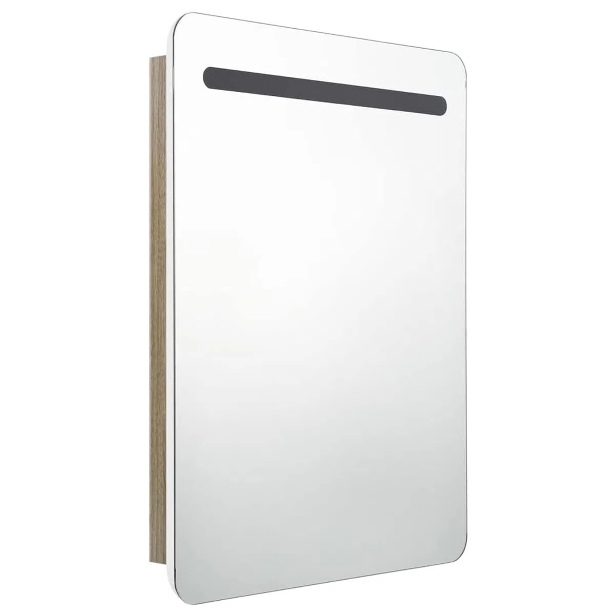 Armario de baño con Espejo y LED Blanco y Roble 60x11x80 cm Armario Espejo BañO con Luz