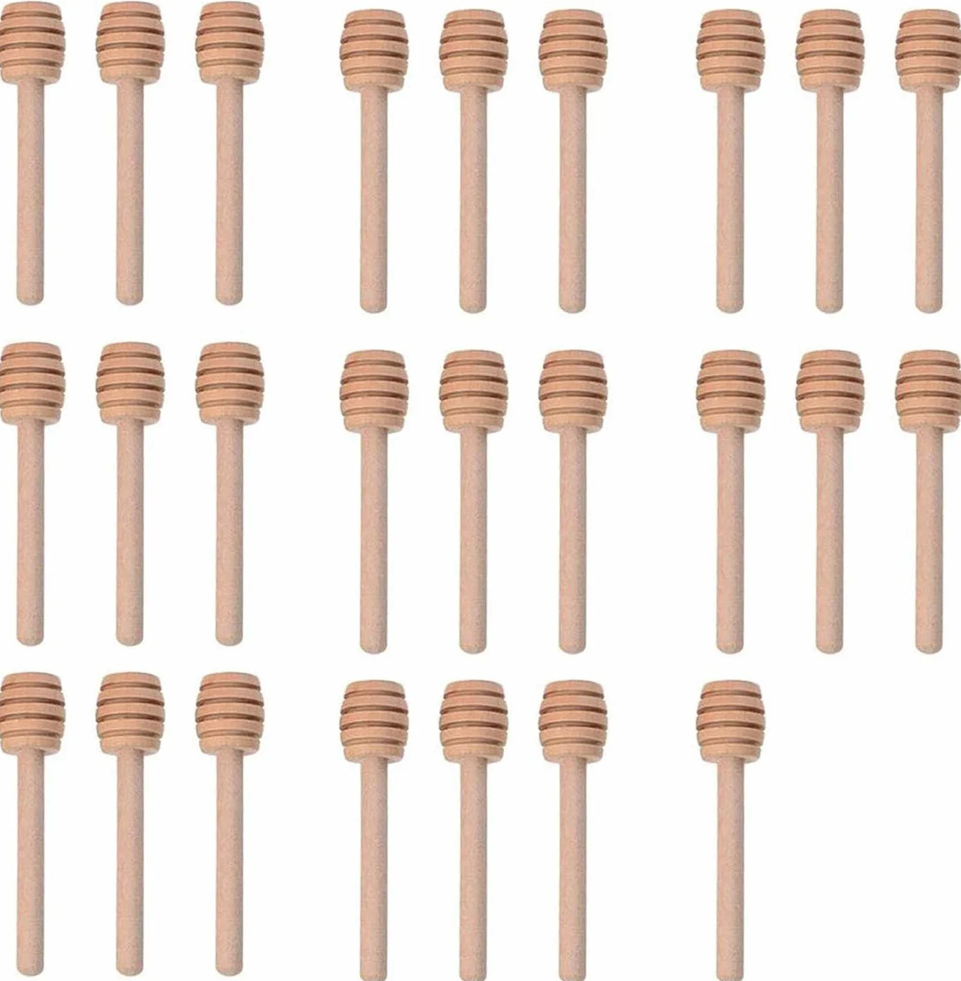 25x Palitos de madera Miel cucharaditas palo miel cuchara de madera varilla agitación para fiesta boda favores bautizo, 8cm