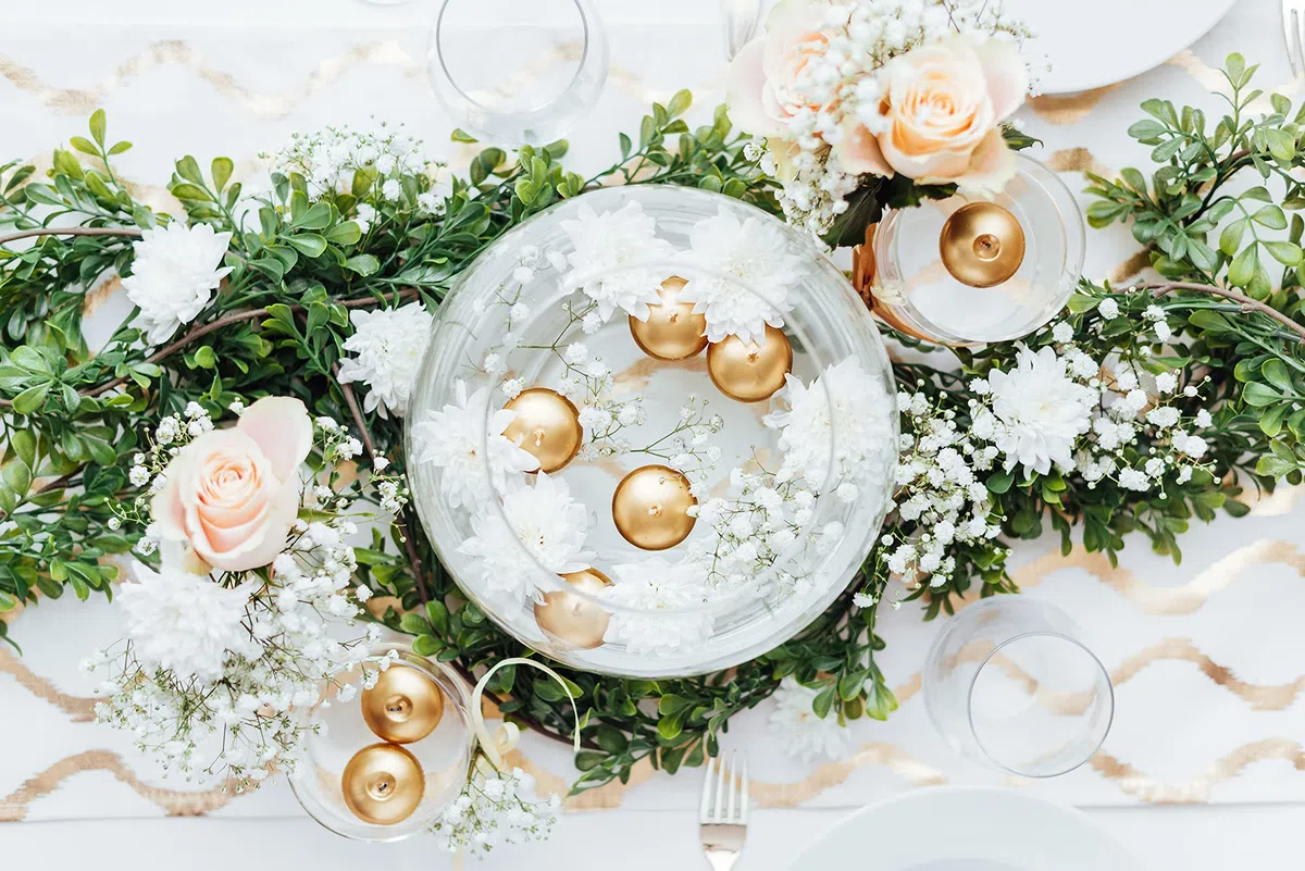 Partydeco - Velas flotantes, color dorado