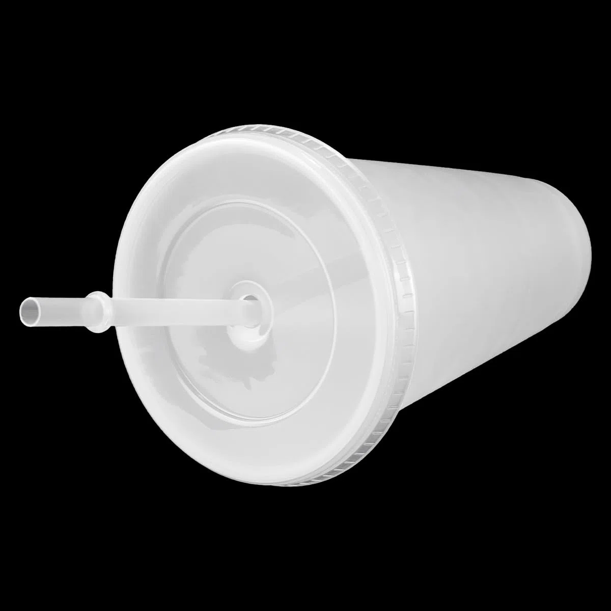 Ludom 10 vasos de plástico reutilizables, vasos fríos de 24 onzas con tapa y popote, taza de plástico PP para jugos de cumpleaños, fiesta en la playa (transparente)