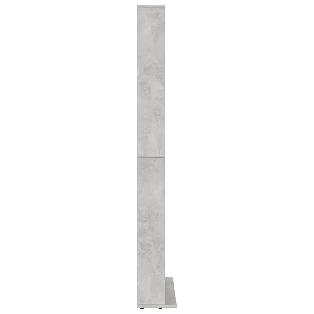 Armario para CD de color gris hormigón, 102 x 16 x 177,5 cm, material de madera con 30 compartimentos abiertos para música, accesorios y espacio de almacenamiento, se puede montar en la pared