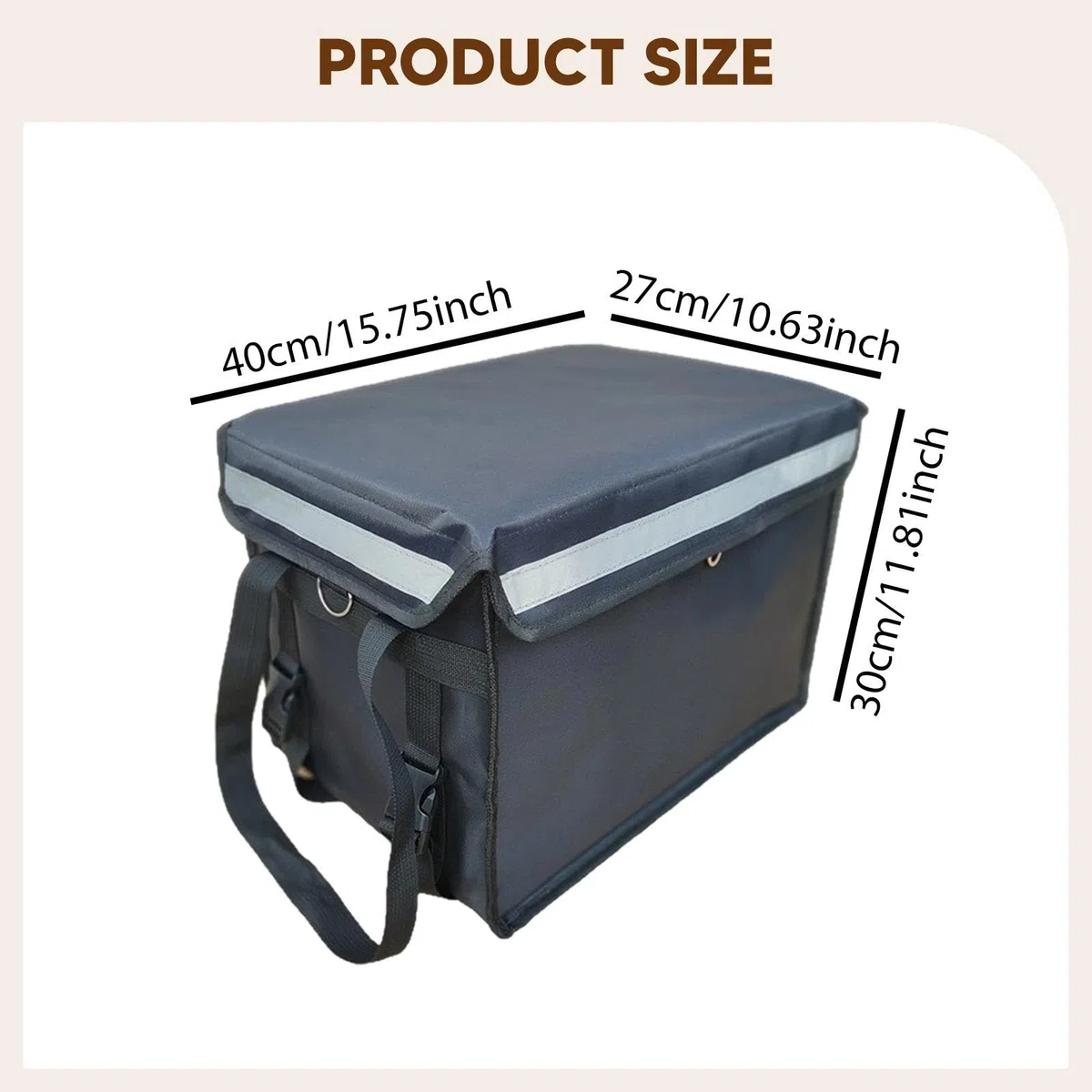 LOVIVER Caja isotérmica para Reparto de Comida de 30 litros, práctica, Impermeable, Mantiene Comida Caliente o fría. Contenedor para Reparto y, con Asa
