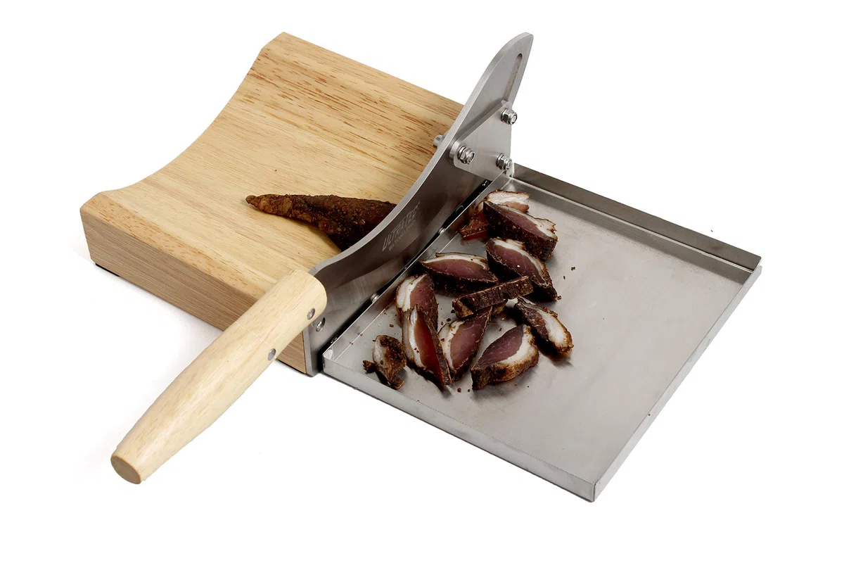Ultra tec Cortador radial Biltong-Pro con bandeja magnética de acero inoxidable