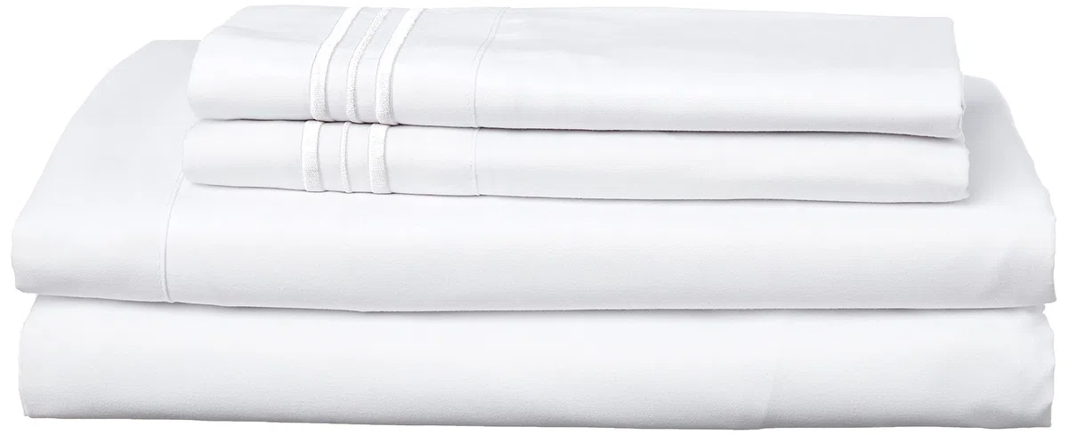 Sweet Home Collection Juego de Ropa de Cama de Microfibra cepillada egipcia Suave de 1800 Hilos, con 2 Fundas de Almohada, tamaño Extra King, Color Blanco