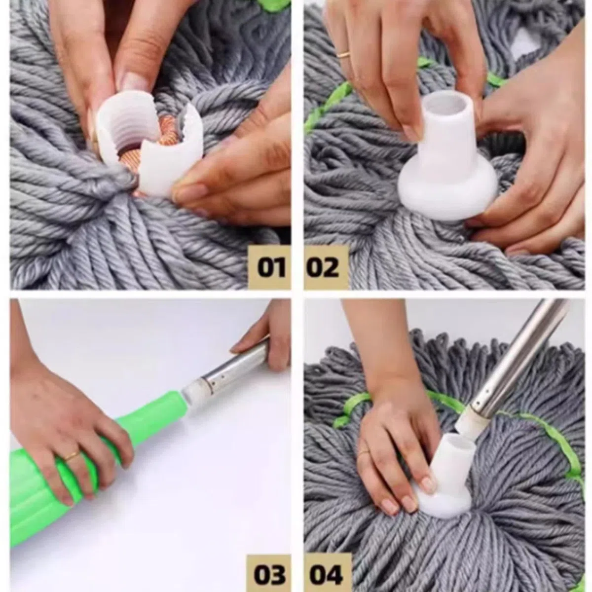 Fregona de Microfibra de Mango Largo, trapeador para Limpieza de Suelos | Herramienta de Limpieza doméstica | de Limpieza de Pisos a Cubo, fregona deshidratada para baño, s