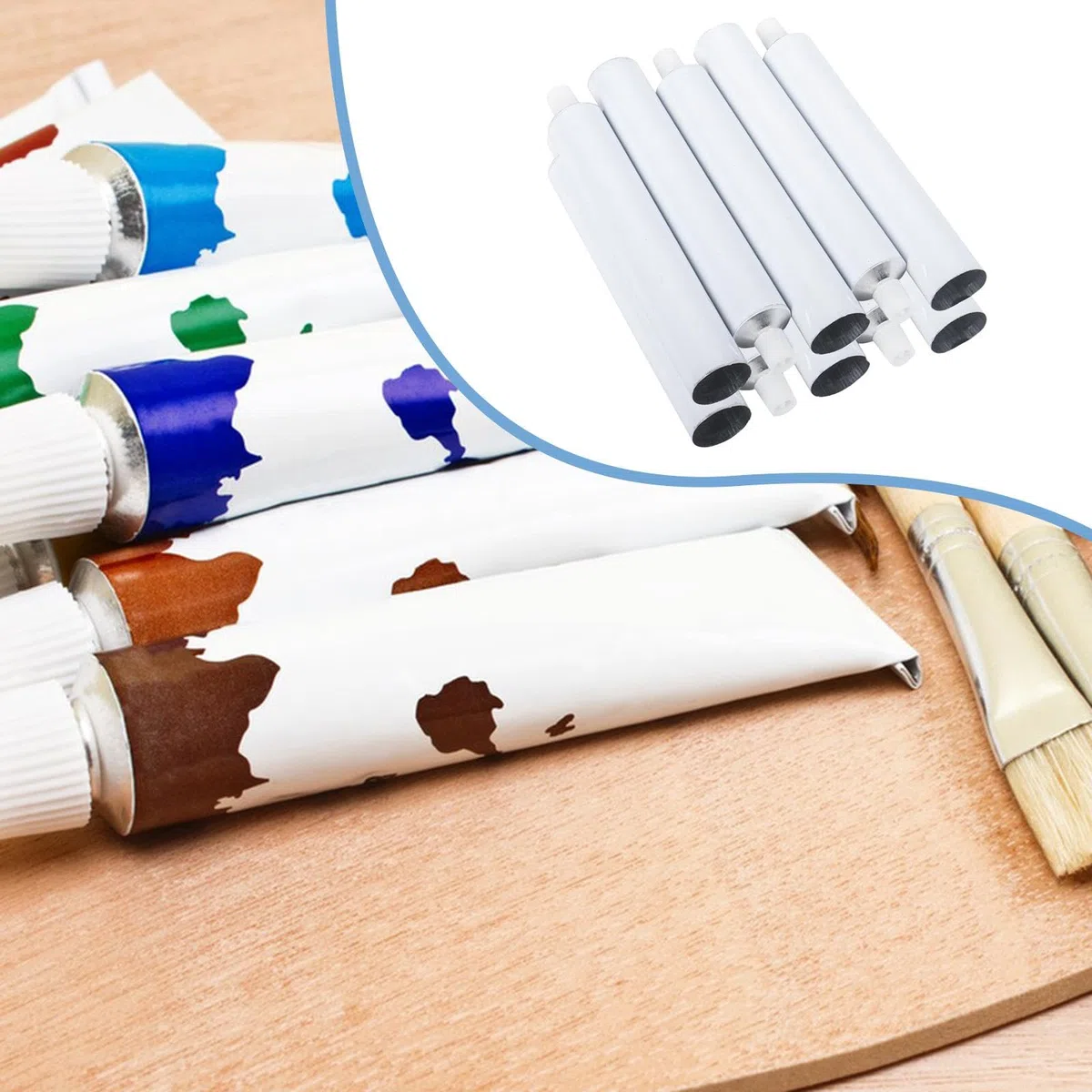 perfk 10 Tubos vacíos para Pintura al óleo, Tubos vacíos para Pasta de Dientes, envases rellenables con tapón de alfiler para de Pasta de Dientes