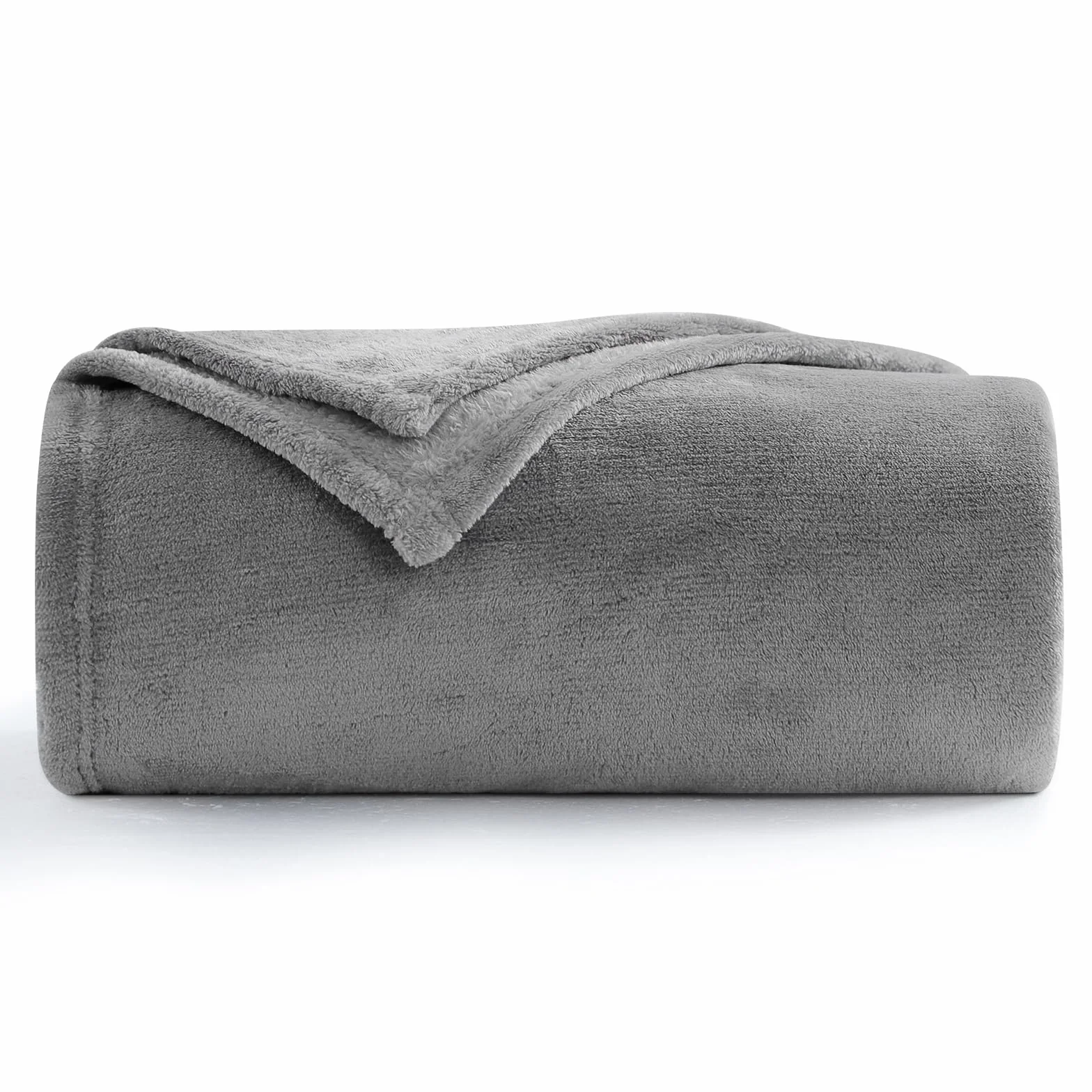 Aisbo Manta Sofa Polar 150x200 - Manta Cama 90, Manta Sofá Grande, Manta 150 x 200 cm Franela, Extra Suave y Caliente, Gris, 100% Microfibra Flannel Blanket