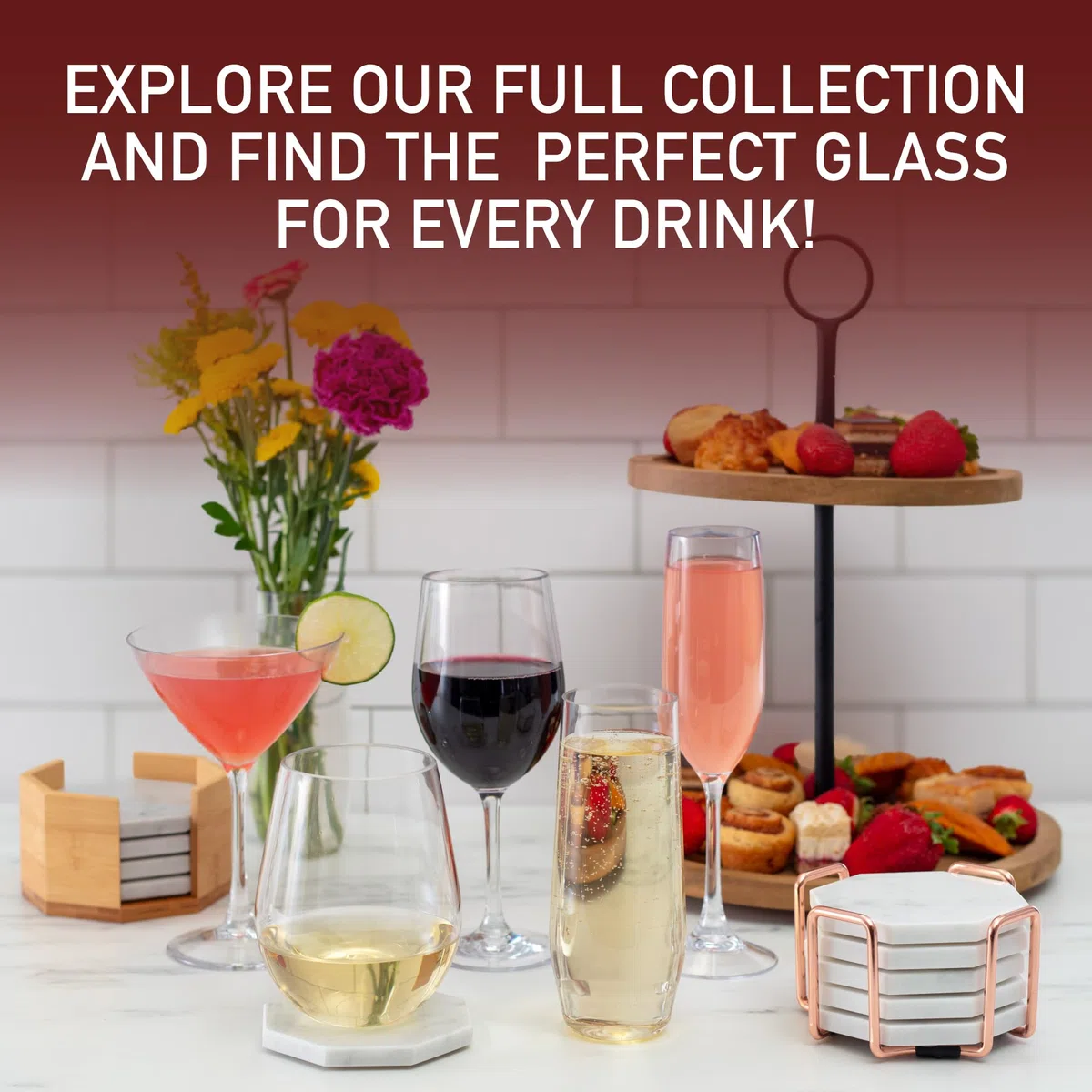 Copas de vino irrompibles con tallo, 12 onzas, 100% tritan, inastillables, reutilizables, aptas para lavavajillas (juego de 4), vasos para interiores y exteriores, gran regalo de vacaciones y bodas