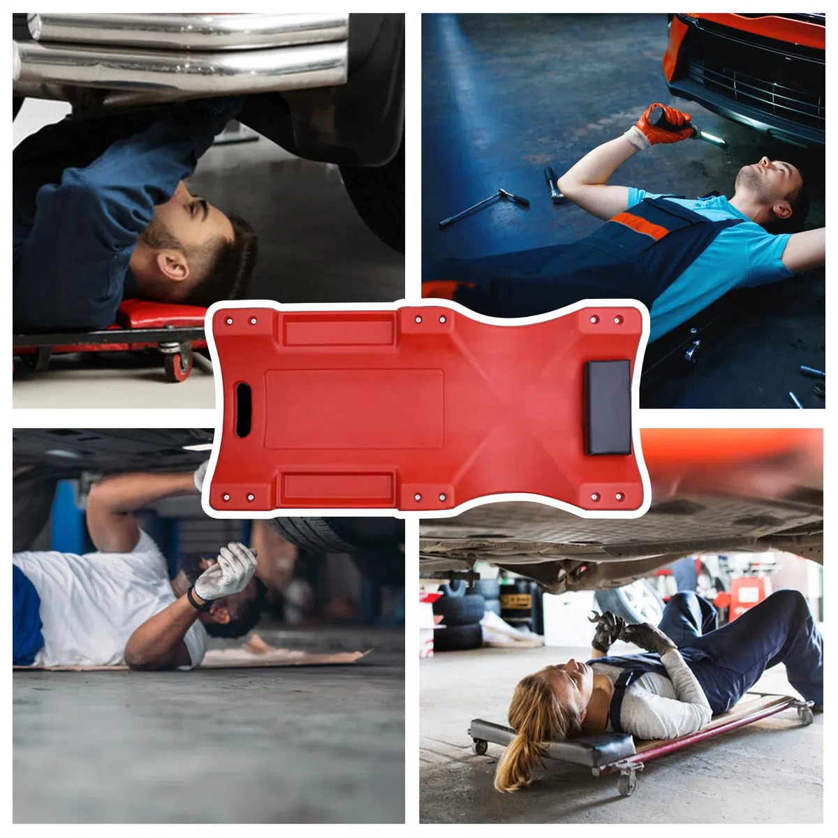 Rodillo Mecánico Bajo Coche, Carro Rodante Mecánico Bajo Coche, Plataforma Acústica de 92 cm con Ruedas Antideslizantes para Rotación de Neumáticos y Cambio de Aceite en Talleres de