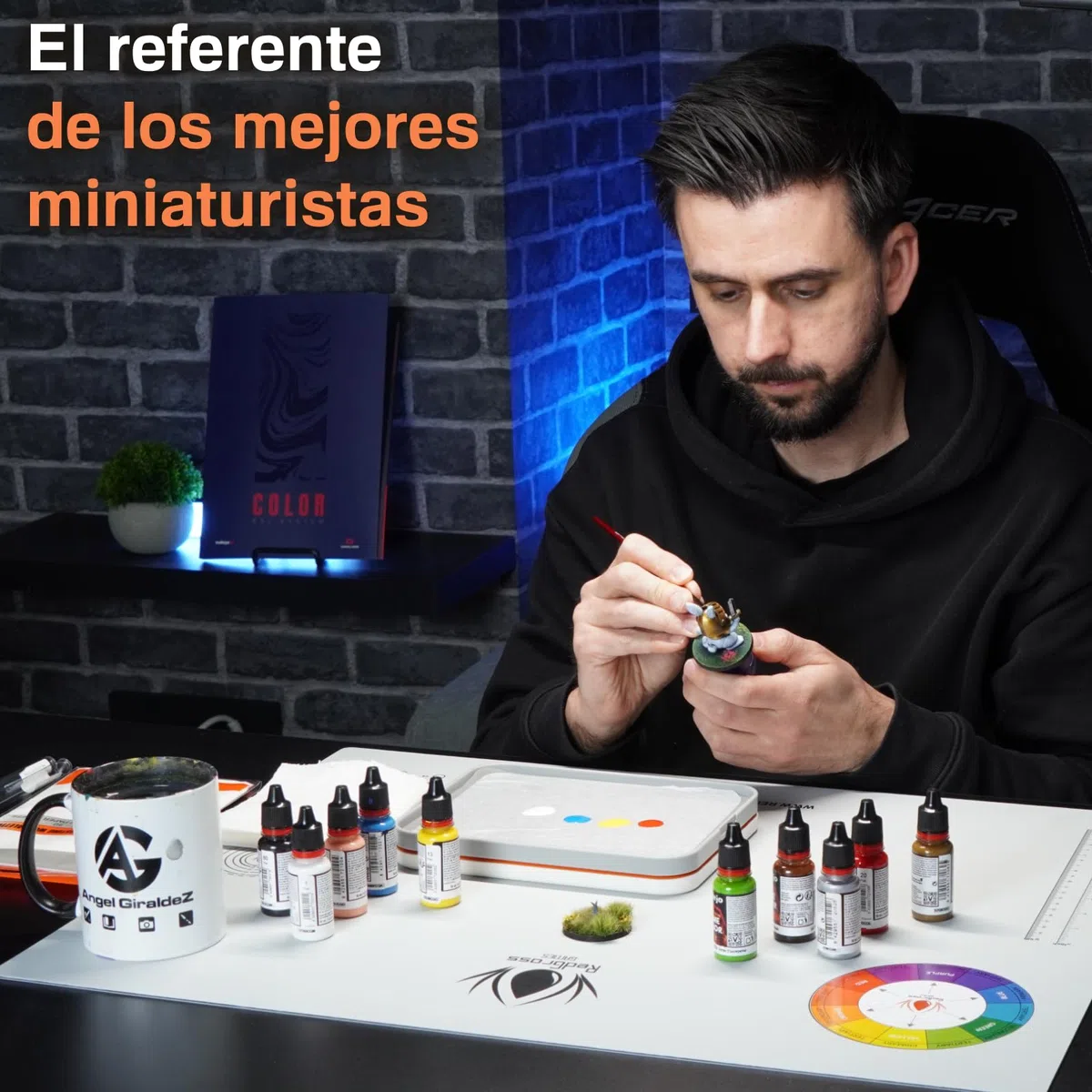 Redgrassgames Everlasting Wet Palette Painter Lite - Paleta de Pintura en Miniatura y Pinturas acrílicas, Mantiene Las Pinturas Frescas, aprobada por Pintores Profesionales, Paleta de Pintura con