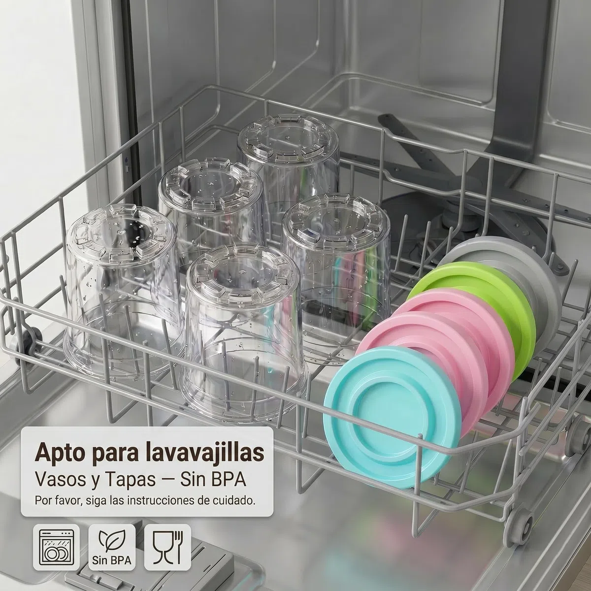 Juego de 4 recipientes de repuesto para Ninja Creami NC301 Serie, 473 ml para hielo con tapas, compatible con NC300 NC299AMZ, sin BPA, accesorio a prueba de fugas para proteínas y helados