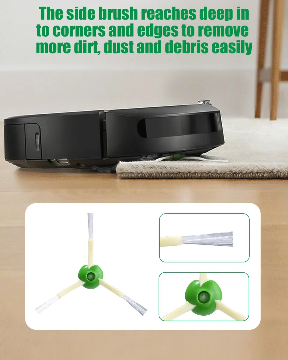 Accesorios de Recambios para iRobot Roomba Series E/I/J i7 i7+ j7 j7+ i3 i3+ i4 i4+ E5 E6 Aspiradora, Repuestos Compatibles con Roomba, 2 juegos de Cepillos Principales,8 Filtro,10 Cepillo Lateral