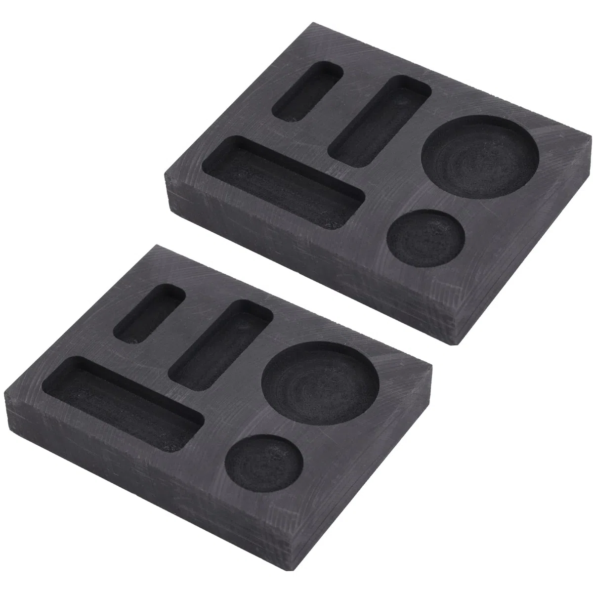 2uds Moldes Lingotes Grafito 5-en-1, Mini Moldes Fundición Metal para Fundir & Refinar Plata Latón Zinc Aluminio Oro Cobre DIY Fabricación Joyas & Suministros Trabajo Metal
