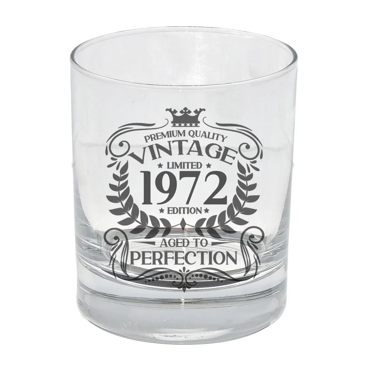 Regalo de 50 cumpleaños para hombres vintage de 1972 envejecido a la perfección, regalo de vaso de whisky grabado para 50 años de edad, whisky borbón, whisky, bourbon