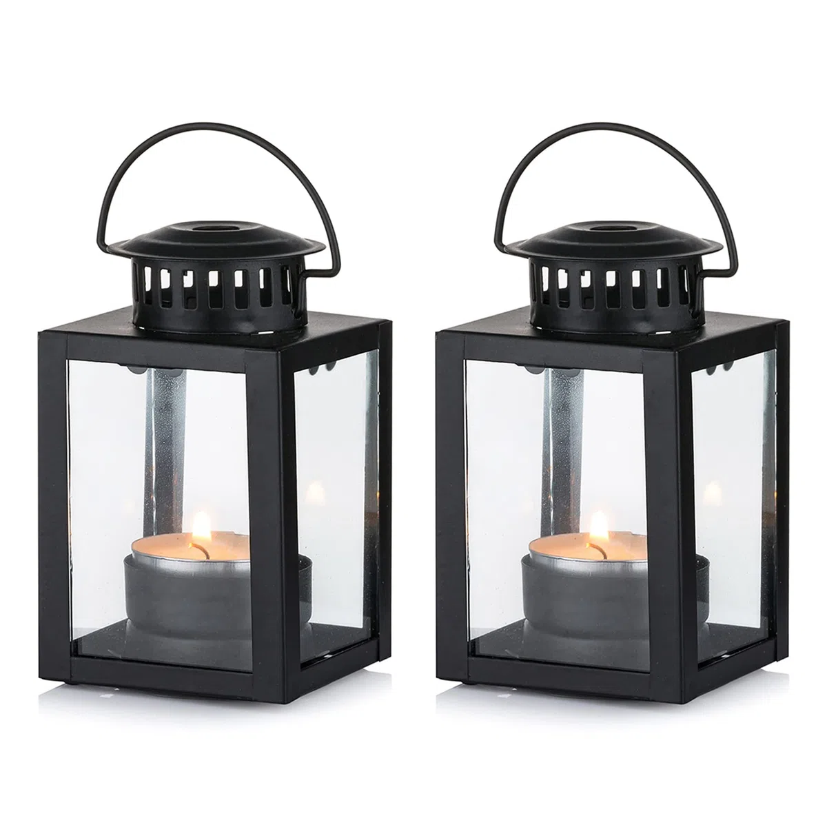 Nuptio Linternas para Velas Linternas de Jardín, Linternas Pequeñas Colgantes Vintage para Velas Candelitas, Candelabros de Velas Negras para Fiestas de Cumpleaños Al Aire Libre en Interiores Bodas