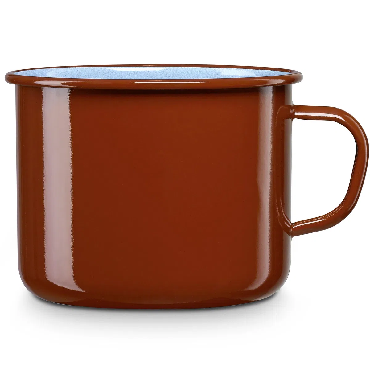 briebe Cazo Cocina Hervir Leche Acero Esmaltado 16 cm, Hervidor Vitrificado 2,2 L, Apto Inducción, Vitrocerámica, Fuego, Gas, Horno, Terra Vintage Marrón