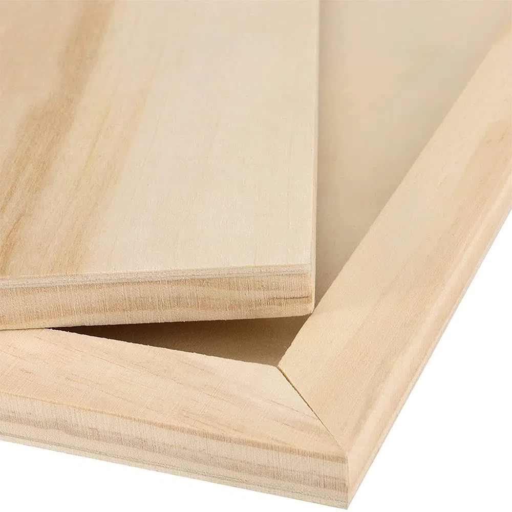 Paquete de 2 paneles de madera sin acabar, lienzos de madera para pintura, vertido, arte, uso con aceites acrílicos, 30 x 30 cm