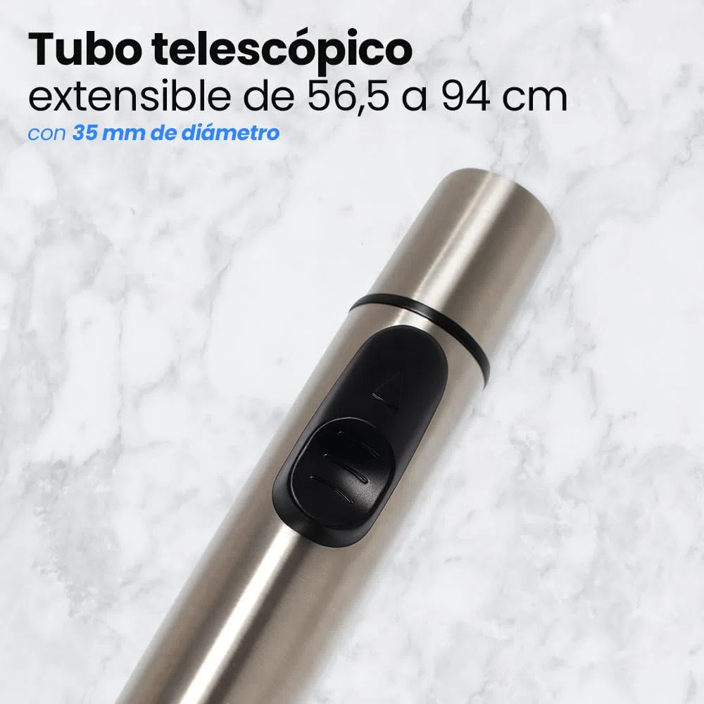 ANAKEL HOME Pack de Tubo Telescópico Aspiradora Ø35 mm Universal con Boquilla | Repuesto de Acero Inoxidable Ajustable 565–940 mm | Accesorios Compatibles Bosch, Rowenta, Philips, AEG, Siemens...