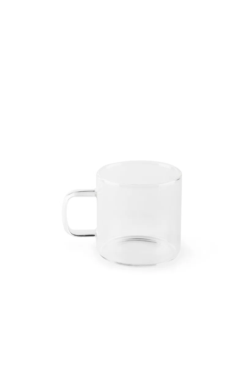 Excelsa Essential - Juego de 6 tazas de café transparentes, vidrio borosilicato, capacidad de 140 ml.