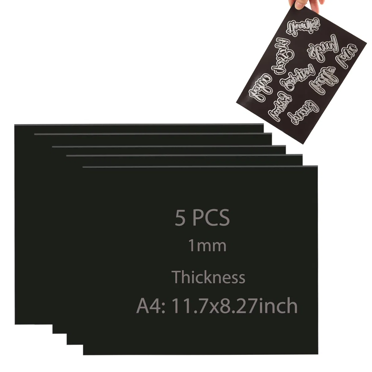 5 piezas A4 de 1 mm de grosor, hojas magnéticas fuertes de doble cara, troqueles de corte de metal, herramientas de jardinería, manualidades, álbumes de recortes, artes y manualidades,