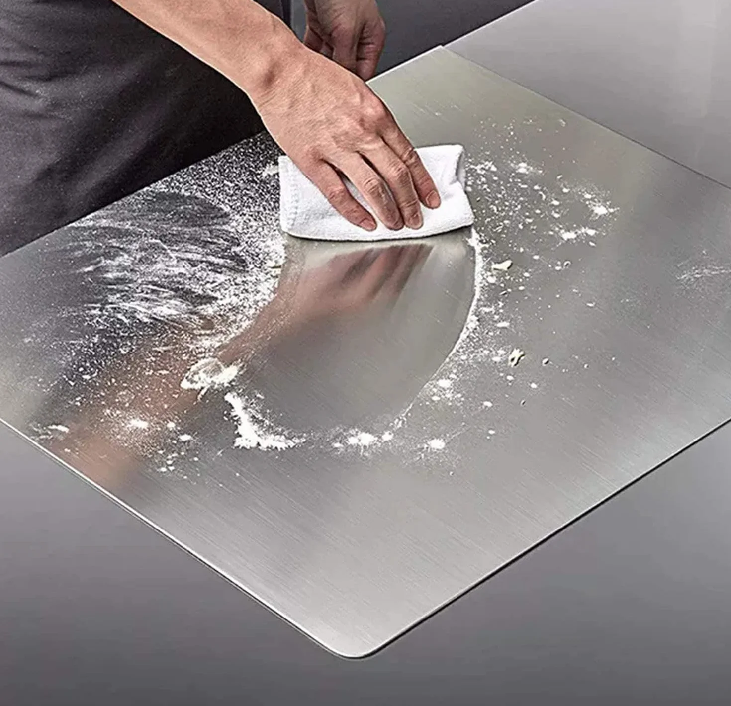 ZOIMANIA – Tabla de cortar con tarot de acero inoxidable para uso alimentario – Varias medidas – Profundidad 60 (L50 x P60 x 3 cm)