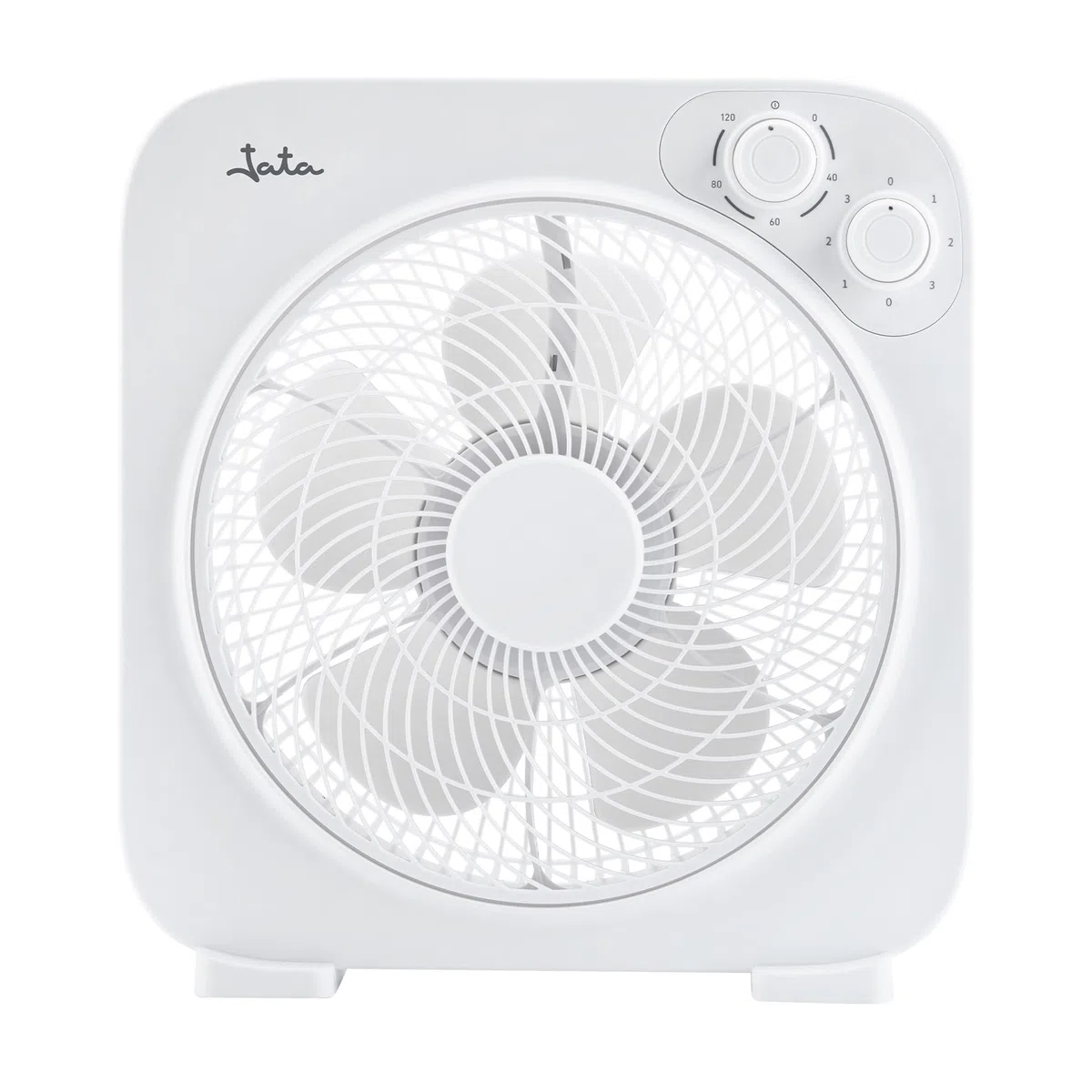 JATA JVVS3116 - Ventilador de Suelo 45W con Temporizador 120 min, Ventilador de Piso 5 Aspas, 3 Velocidades, Rejilla Giratoria, Ventilador Potente y Compacto