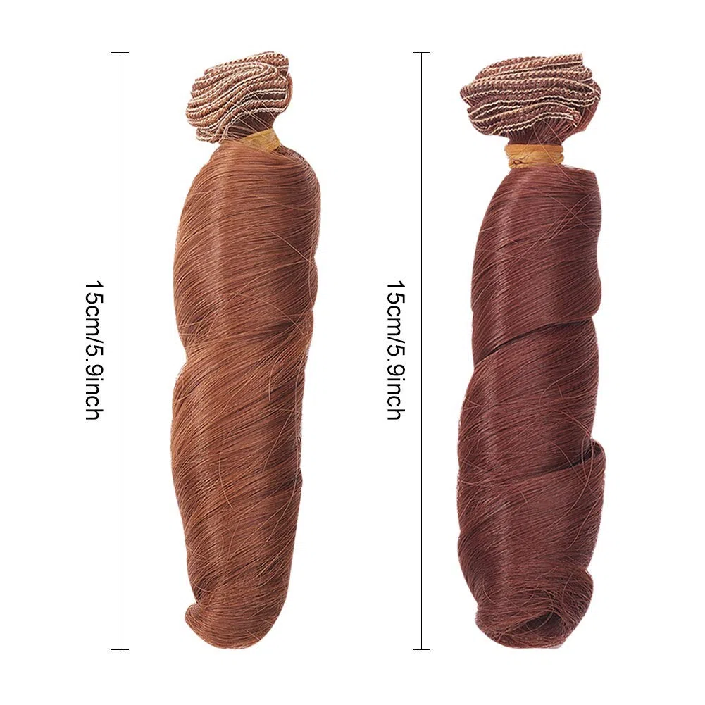 WANDIC Peluca, 10 Colores de 10 Piezas de Alambre de Alta Temperatura rizos Peluca para Artes y Manualidades, fabricación de muñecas, Disfraz de Mujer
